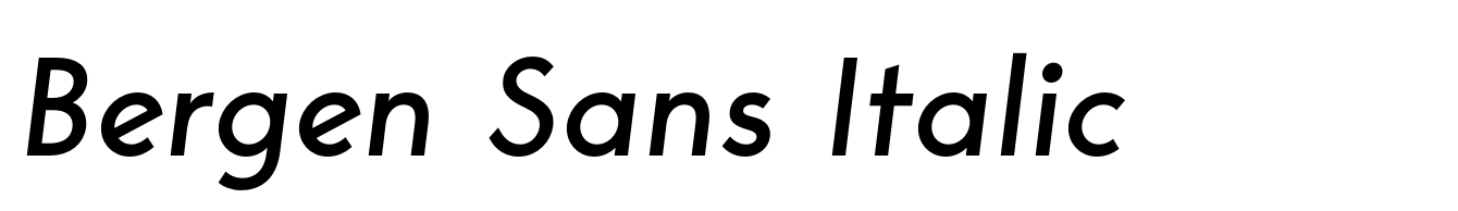 Bergen Sans Italic